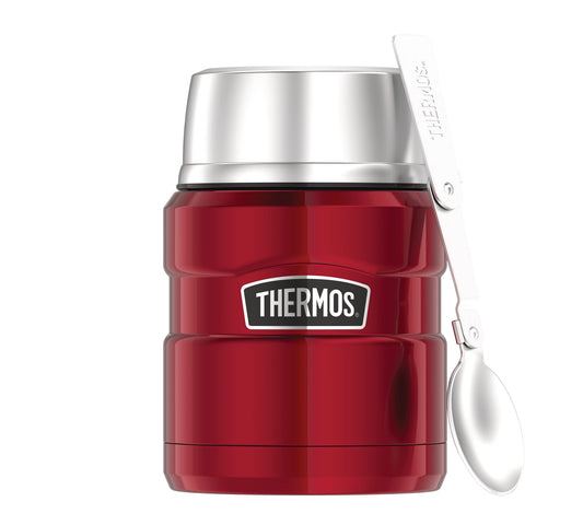 Thermos Stainless King Food Container, 0.47 Litres, Stainless Steel, 9.3 x 9.3 x 14.2 cm