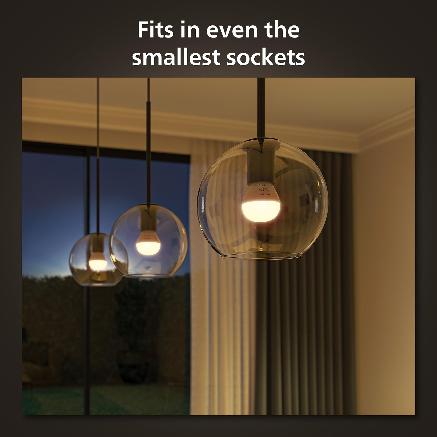 Philips Hue White and Colour Ambiance Luster Smart LED Light Bulb 2 Pack [E14 Edison Screw] for Indoor Home Lighting, Livingroom, Bedroom.