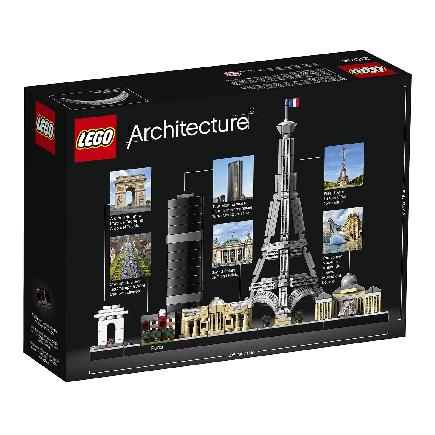 LEGO 21044 Architecture Paris Model Building Set with Eiffel Tower and The Louvre Model, Skyline Collection, Office Home Décor, Collectible Gift Idea
