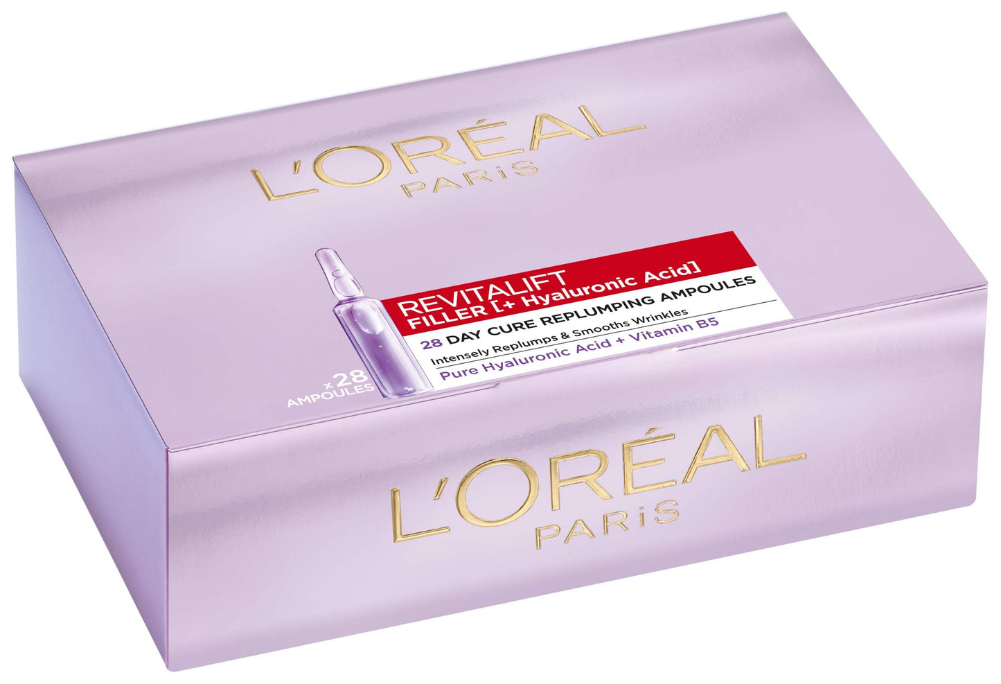 L'Oréal Paris Hyaluronic Ampoules, Revitalift Filler, Anti-Ageing Face Care, 7-Day Treatment, with Hyaluronic Acid, 7 x 1.3 ml