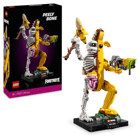 LEGO Fortnite Peely Bone Figure Set, Video Game Character Model Kit for Adults to Build, Desk Decoration, Gift for Men, Women and Gamers 77072