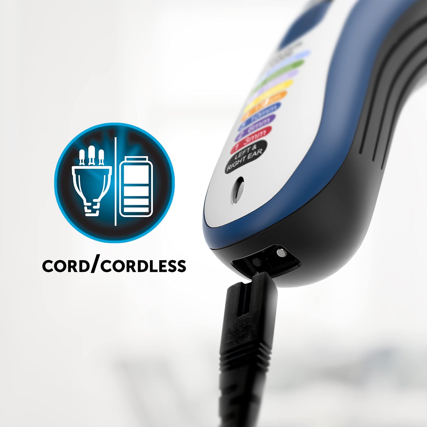 Wahl Colour Pro Cordless Clipper, Hair Clippers for Men, Men’s Head Shaver, Colour Coded Guide Combs, Clippers for Family Hair Cuts, Easy Home Haircutting