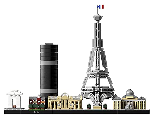 LEGO 21044 Architecture Paris Model Building Set with Eiffel Tower and The Louvre Model, Skyline Collection, Office Home Décor, Collectible Gift Idea