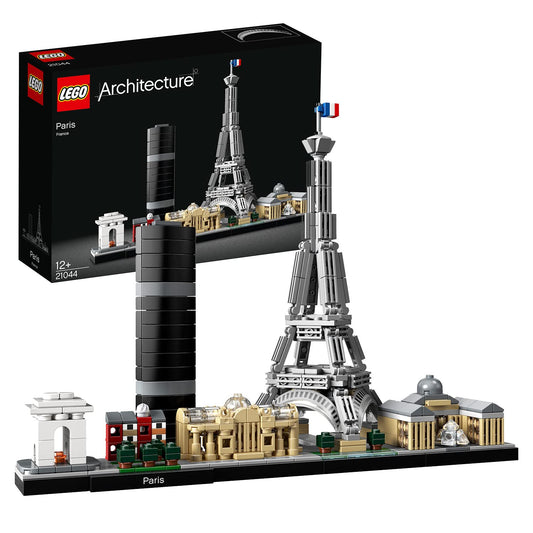 LEGO 21044 Architecture Paris Model Building Set with Eiffel Tower and The Louvre Model, Skyline Collection, Office Home Décor, Collectible Gift Idea