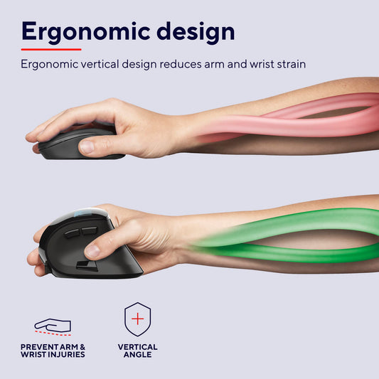 Trust WiFi Voxx Kabellose vertikale ergonomische Maus