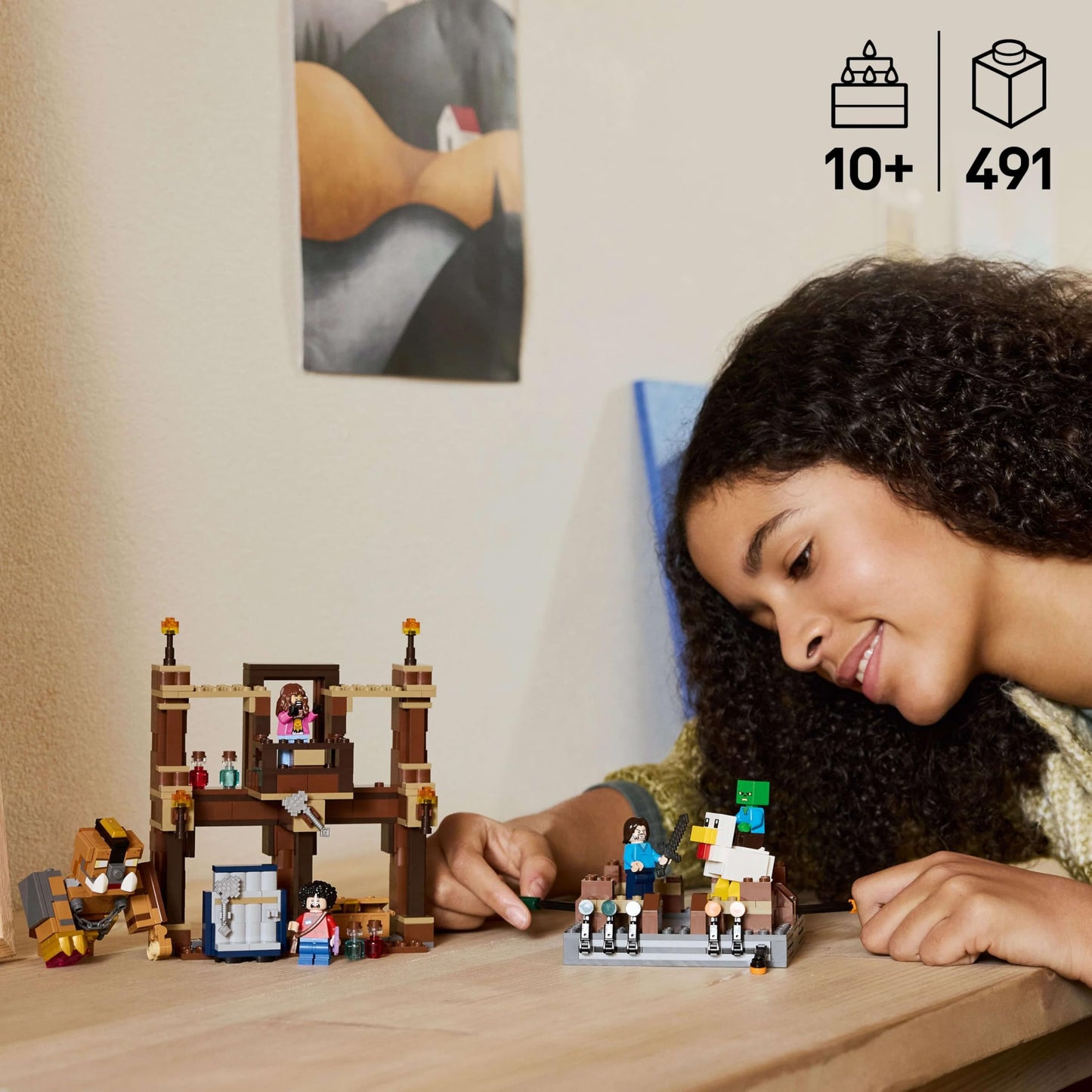 LEGO Minecraft Woodland Mansion Fighting Ring - Interactive Building Toy - incl. a Baby Zombie, Steve, Garret & Henry Minifigures - Movie Set for 10+ Year Old Boys, Girls & Gaming Fans - 21272