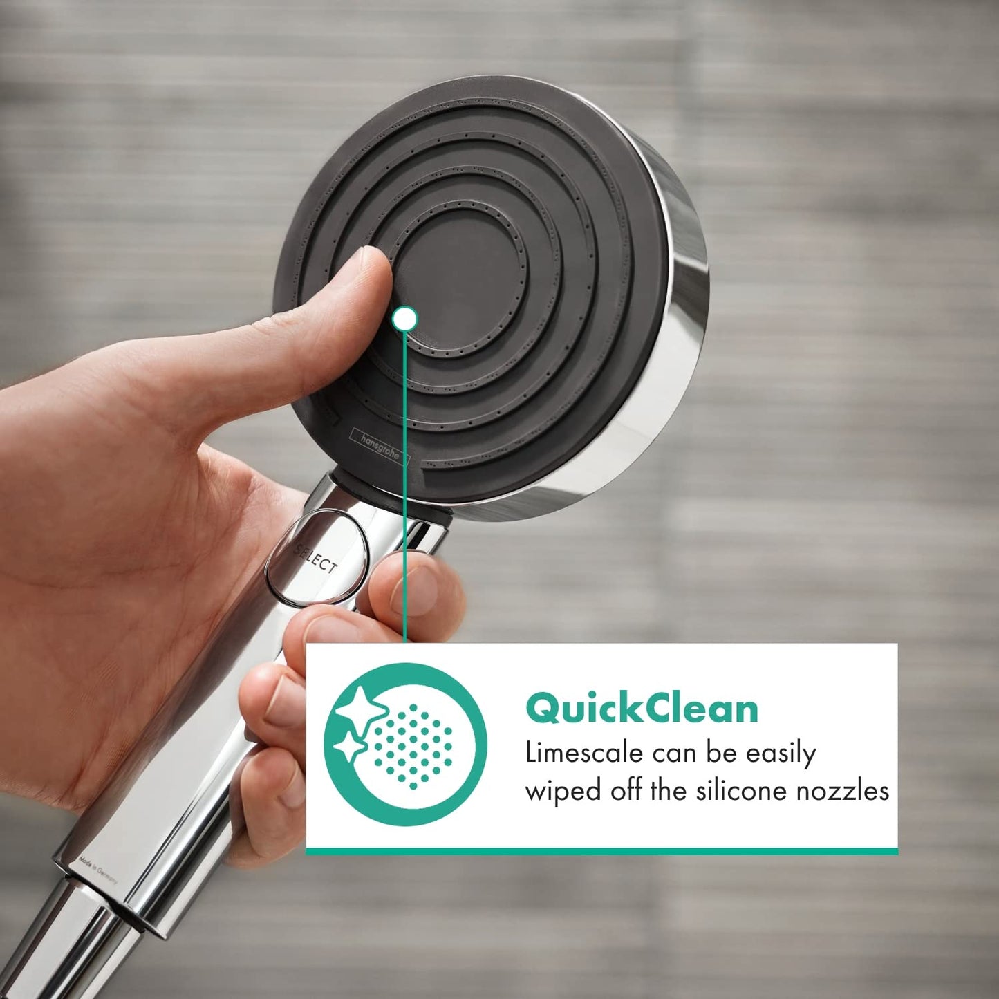 Hansgrohe Hand Shower Pulsify Select S, Shower Head 105 mm