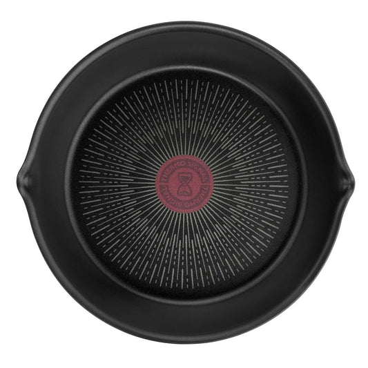 Tefal Ingenio Eco Resist 26 cm Deep Frying Pan, Stackable, Induction, Non-stick Coating, Cooking Start Indicator, Healthy Cooking, Perfect Grip, Made in France L3978502, Black