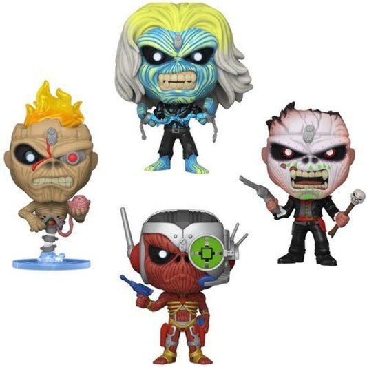 Funko Pop! Rocks Iron Maiden Glow in the Dark 4 pack Eddie Vinyl Figure One Size, Black (FUN69586)