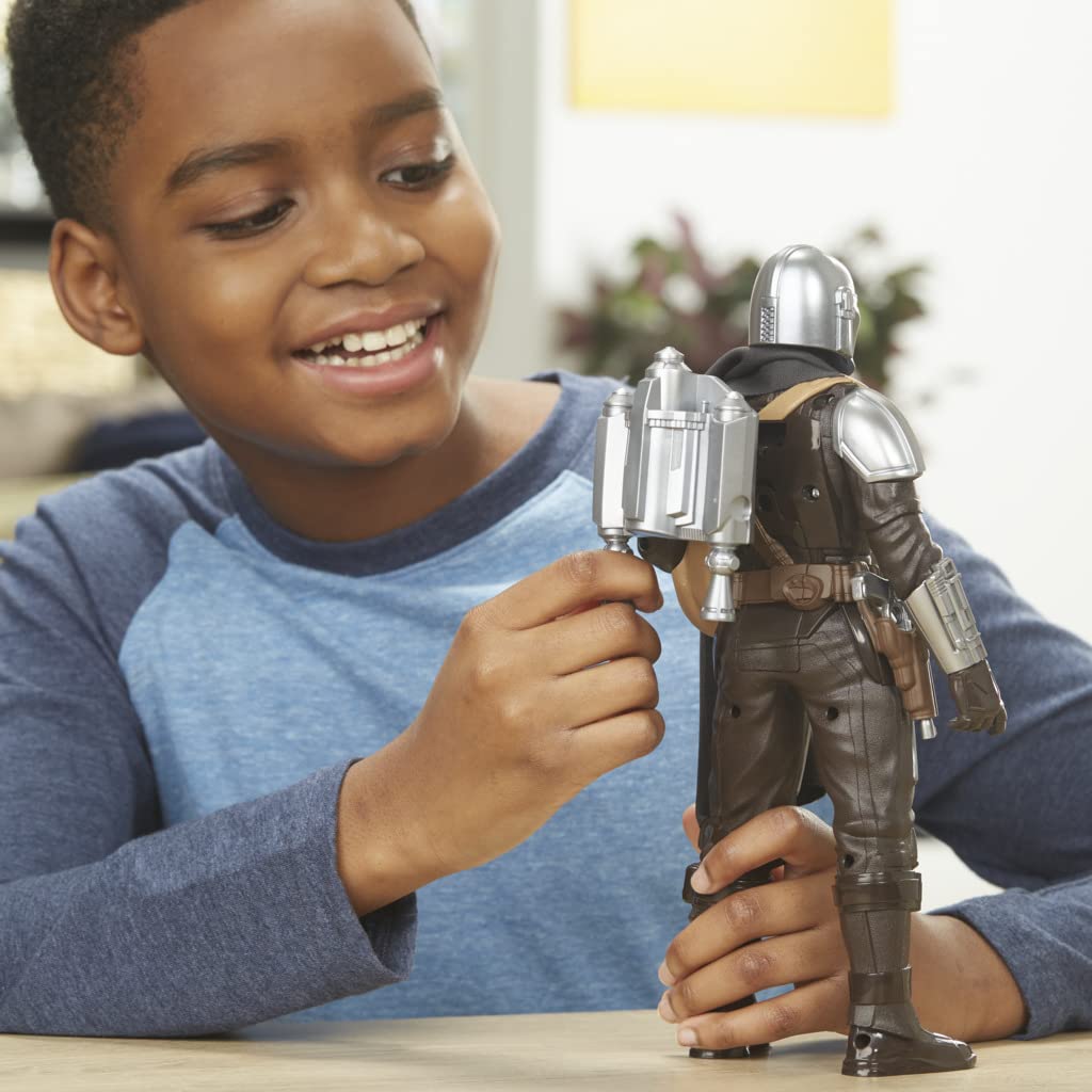 Star Wars - Galactic Action - The Mandalorian & Grogu - 12" Scale Interactive Electronic Figures Toys for Kids - Age: 4+
