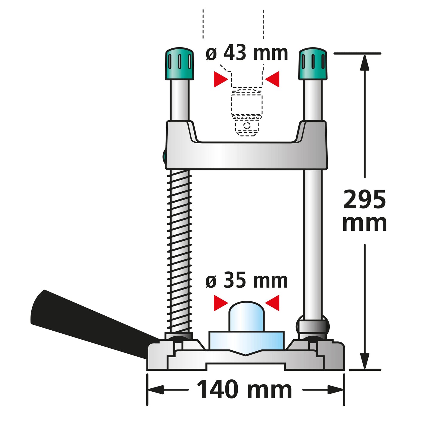 wolfcraft tecmobil Mobile Drill Stand I 4522000 I For safe mobile drilling